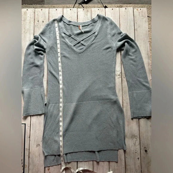 Free People | bell sleeve | tunic | cross front | long sleeve sweater | small - Picture 3 of 13